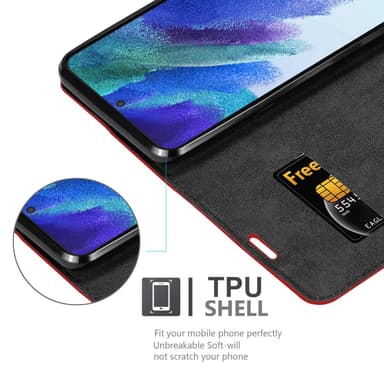 Samsung Galaxy S22 Suojakuori Lompakkokotelo (Punainen)