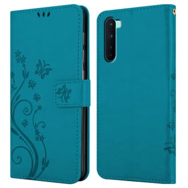 OnePlus Nord Suojakuori Lompakkokotelo (Sininen)