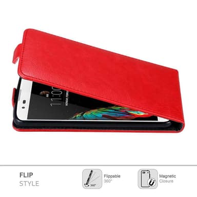 LG K10 2016 Suojakuori Lompakkokotelo (Punainen)