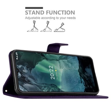 Nokia G11 / G21 Suojakuori Lompakkokotelo (Violetti)