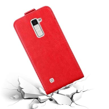 LG K10 2016 Suojakuori Lompakkokotelo (Punainen)