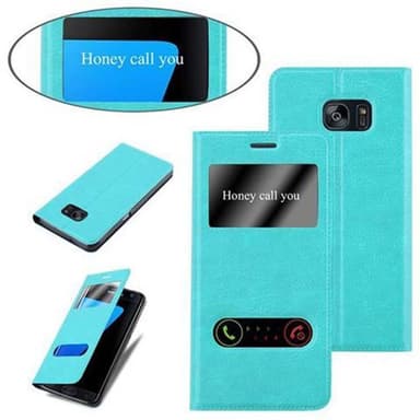 Lompakkokotelo Samsung Galaxy S7 EDGE Case (Turkoosi)