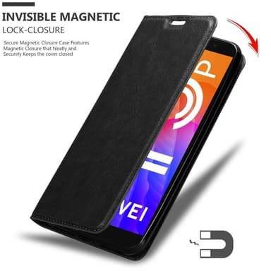 Honor 9S / Huawei Y5P Suojakuori Lompakkokotelo (Musta)