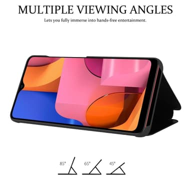 Suojakuori Samsung Galaxy A20s Lompakkokotelo (Musta)