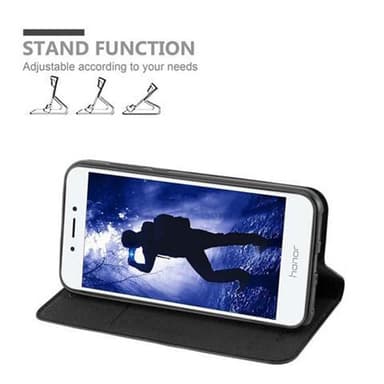 Honor 6A Suojakuori Lompakkokotelo (Musta)