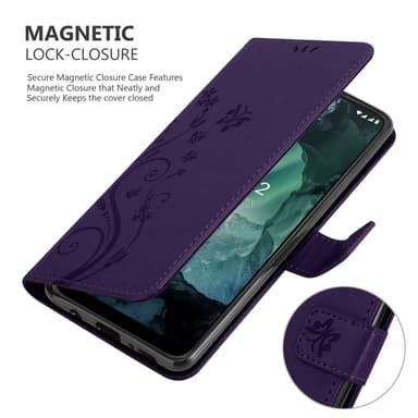 Nokia G11 / G21 Suojakuori Lompakkokotelo (Violetti)