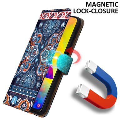 Samsung Galaxy M20 Suojakuori Lompakkokotelo (Sininen)