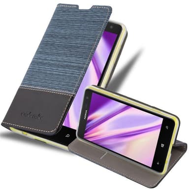 Nokia Lumia 625 Suojakuori Lompakkokotelo (Sininen)