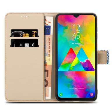 Samsung Galaxy M20 Suojakuori Lompakkokotelo (Sininen)