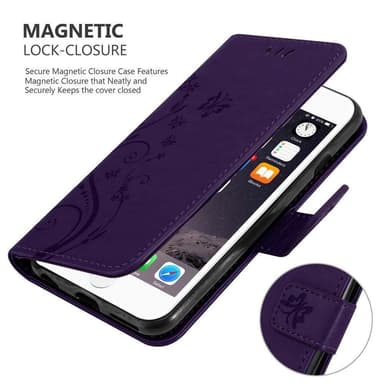 iPhone 6 / 6S Suojakuori Lompakkokotelo (Violetti)