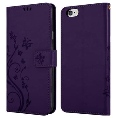 iPhone 6 / 6S Suojakuori Lompakkokotelo (Violetti)