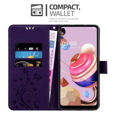 LG K51S Suojakuori Lompakkokotelo (Violetti)