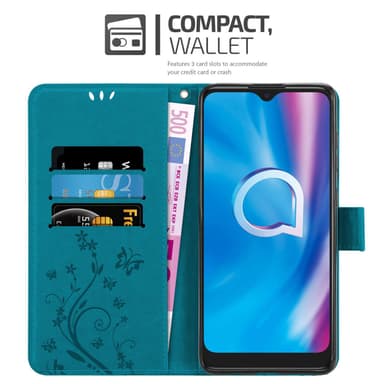 Alcatel 1S 2020 Suojakuori Lompakkokotelo (Sininen)
