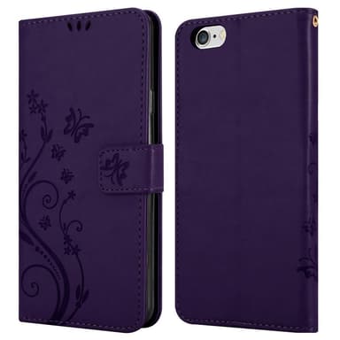 iPhone 6 / 6S Suojakuori Lompakkokotelo (Violetti)