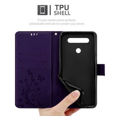 LG K51S Suojakuori Lompakkokotelo (Violetti)