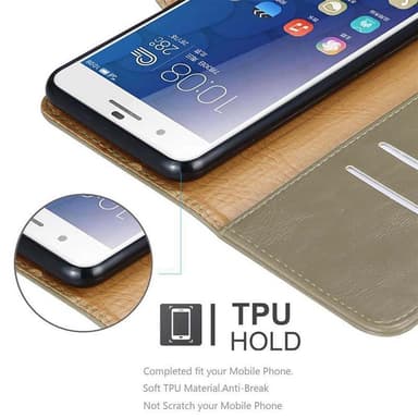 Honor 6 PLUS Suojakuori Lompakkokotelo (Ruskea)