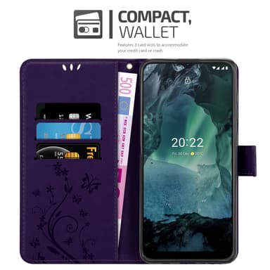 Nokia G11 / G21 Suojakuori Lompakkokotelo (Violetti)