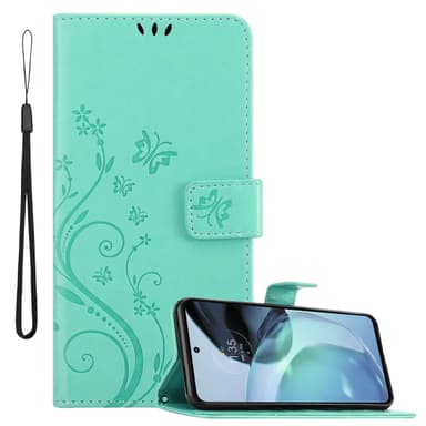 Motorola MOTO G72 Suojakuori Lompakkokotelo (Turkoosi)