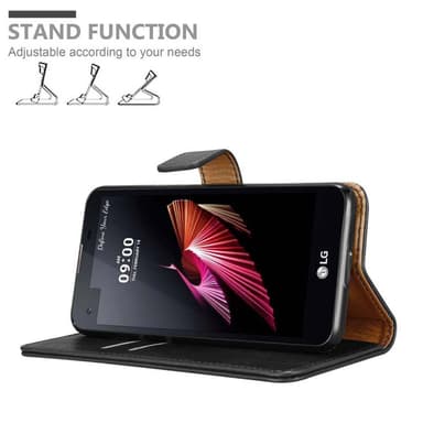 LG X SCREEN Suojakuori Lompakkokotelo (Musta)