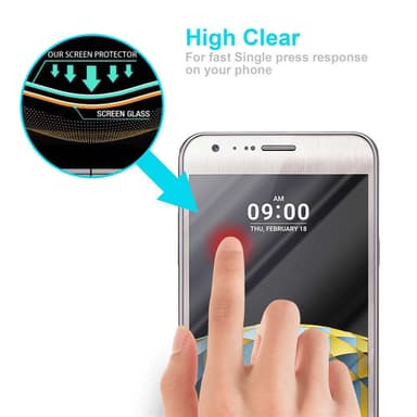 LG X CAM Näytönsuoja Karkaistu lasi Suojakalvo