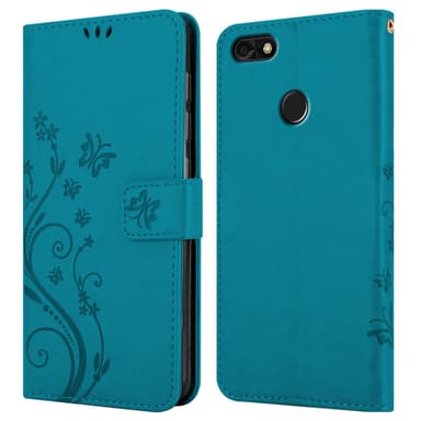 Huawei Y6 PRO 2017 Suojakuori Lompakkokotelo (Sininen)