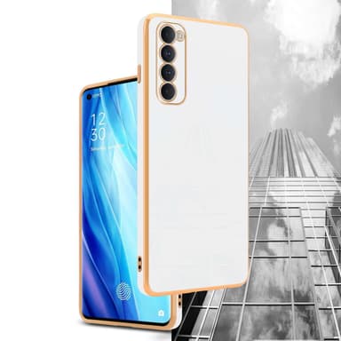 Oppo Reno4 PRO Suojakuori Case Cover (Valkoinen)