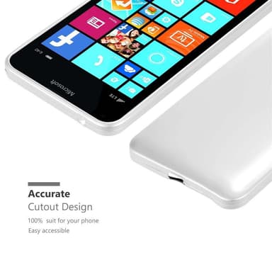 Nokia Lumia 640 XL Suojakuori Kotelo (Hopea)