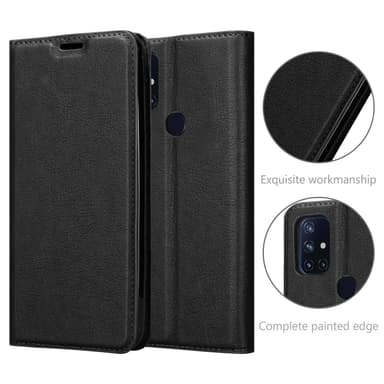 OnePlus Nord N10 5G Suojakuori Lompakkokotelo (Musta)