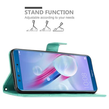 Honor 9X LITE Suojakuori Lompakkokotelo (Turkoosi)