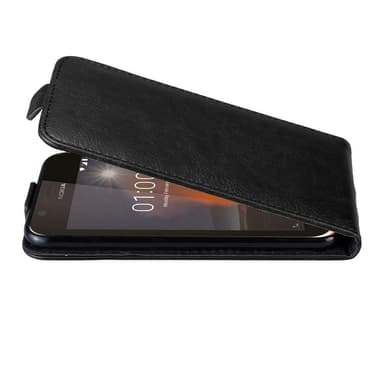 Nokia 1 2018 Suojakuori Lompakkokotelo (Musta)