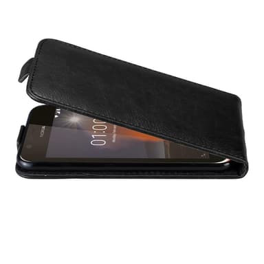 Nokia 1 2018 Suojakuori Lompakkokotelo (Musta)