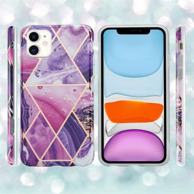 iPhone 11 Suojakuori Lompakkokotelo (Violetti)