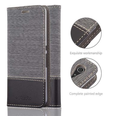 Sony Xperia E3 Suojakuori Lompakkokotelo (harmaa)