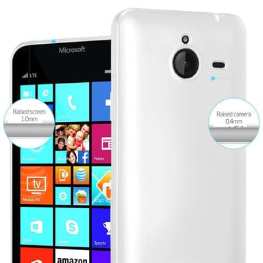 Nokia Lumia 640 XL Suojakuori Kotelo (Hopea)