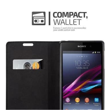 Sony Xperia Z1 Suojakuori Lompakkokotelo (Ruskea)