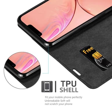 iPhone 13 Suojakuori Lompakkokotelo (Musta)