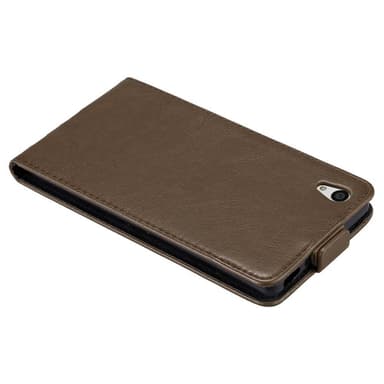 Sony Xperia Z5 Suojakuori Lompakkokotelo (Ruskea)