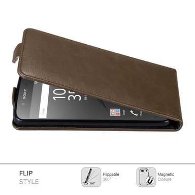 Sony Xperia Z5 Suojakuori Lompakkokotelo (Ruskea)