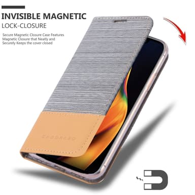 iPhone 13 PRO Suojakuori Lompakkokotelo (harmaa)