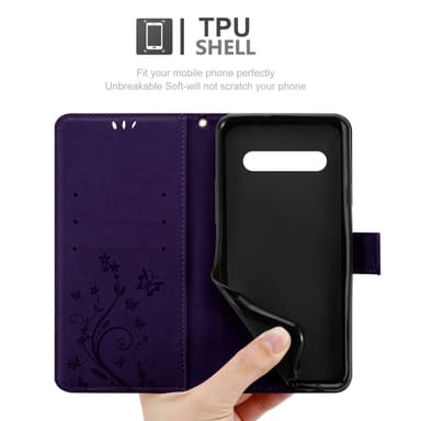 LG V60 ThinQ Suojakuori Lompakkokotelo (Violetti)
