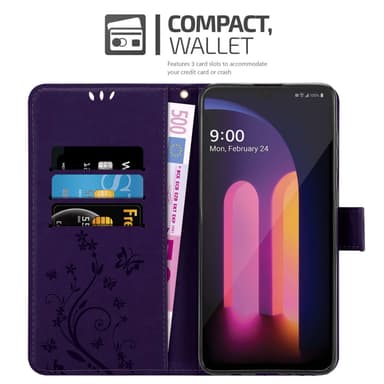 LG V60 ThinQ Suojakuori Lompakkokotelo (Violetti)
