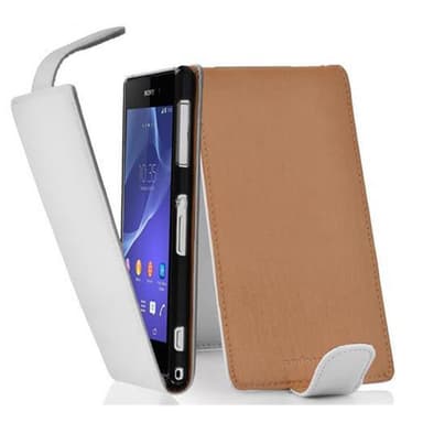 Sony Xperia Z2 Suojakuori Lompakkokotelo (Valkoinen)