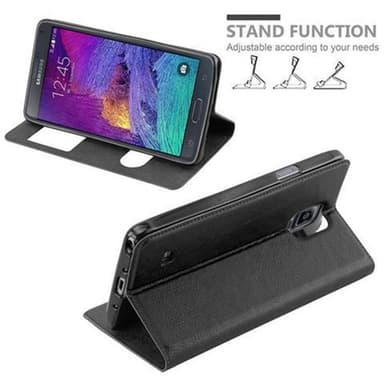 Lompakkokotelo Samsung Galaxy NOTE 4 Case (Musta)
