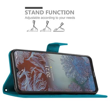 Nokia G10 / G20 Suojakuori Lompakkokotelo (Sininen)