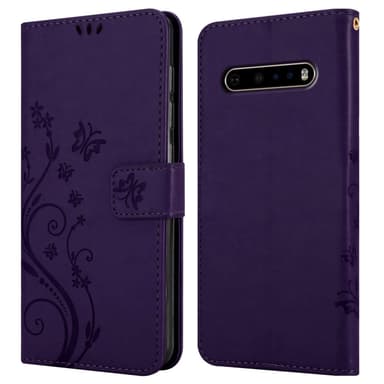 LG V60 ThinQ Suojakuori Lompakkokotelo (Violetti)