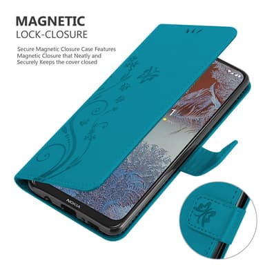 Nokia G10 / G20 Suojakuori Lompakkokotelo (Sininen)