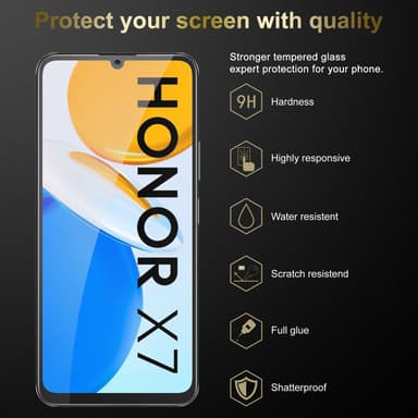 Honor X7 3x Suojakalvo Karkaistu lasi Näytönsuoja