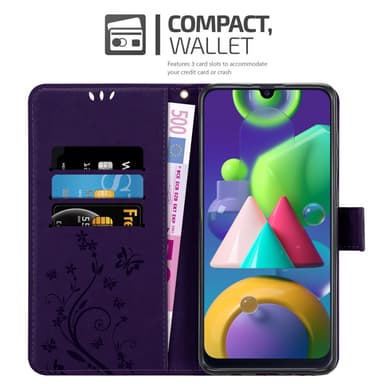 Samsung Galaxy M31 Suojakuori Lompakkokotelo (Violetti)