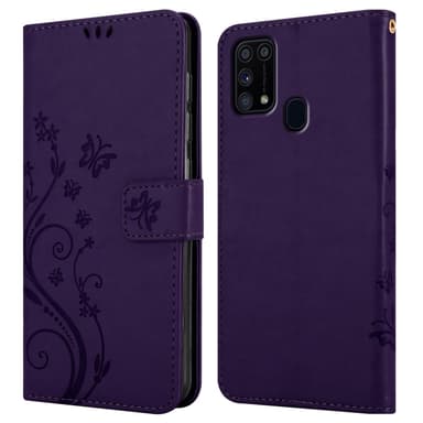 Samsung Galaxy M31 Suojakuori Lompakkokotelo (Violetti)
