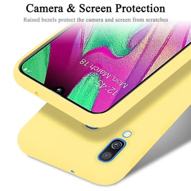 Samsung Galaxy A40 Suojakuori Kotelo (Keltainen)